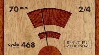 70 BPM 2/4 Wood Metronome HD