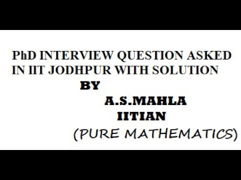 maths phd questions