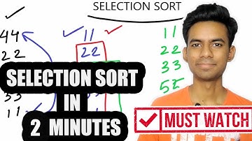 SELECTION SORT ALGORITHM - HINDI -TRICK TEACHER