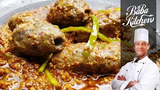 Beef Gola Kabab Karahi Recipe by Baba Kitchen | Gola kabab masala banane ka tarika