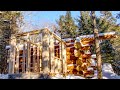 Framing the Breezeway, Building an Off Grid Log Cabin Alone in the Wilderness, Ep 12