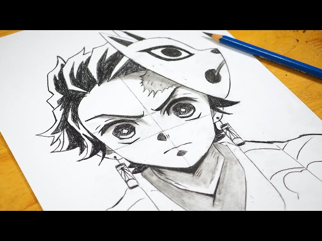 Kamado tanjiro  Manga coloring book, Anime drawings tutorials