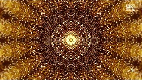 Gold Particles Kaleidoscope | Motion Graphics - Envato elements