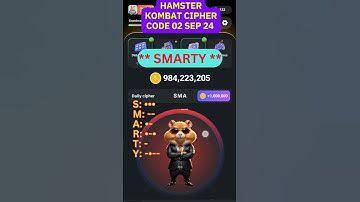 Hamster Kombat Daily Cipher Code | 02 SEP | Unlock 1M Coins #dailyciphercodes #HamsterKombat 🐹🔥