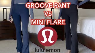 Lululemon Groove SuperHighRise Flared Pant vs. Align HighRise Mini Flared Pant