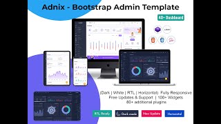 Admin Panel Dashboard Template Bootstrap UI Kit Webapp – Adnix