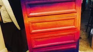 Desert Sunrise 7 drawer dresser makeover
