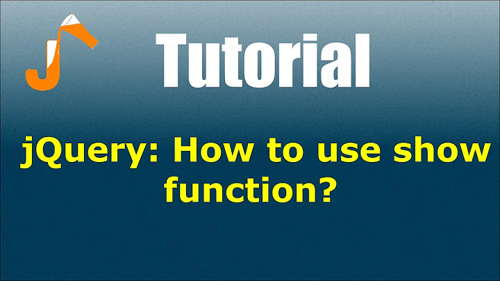jQuery: How to use show function?