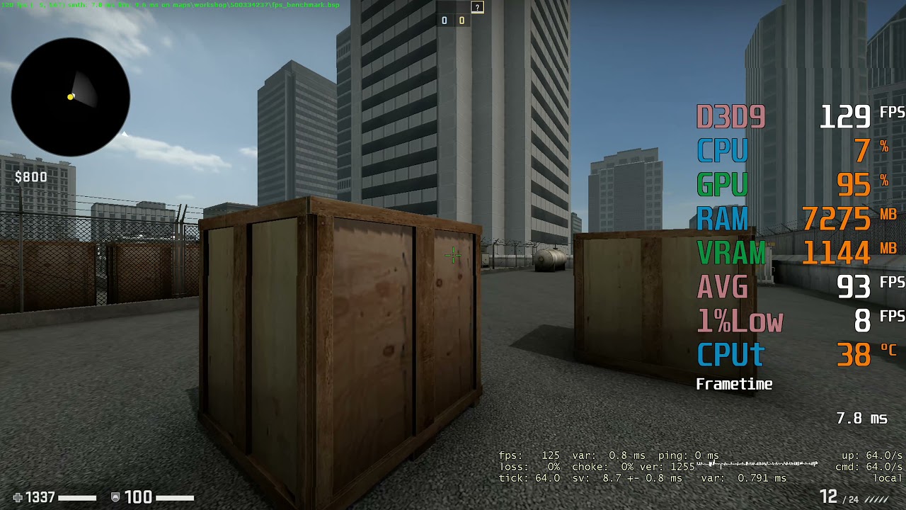 Intel UHD Graphics 750 -- Intel Core i5-11600K --CSGO uLLeticaL Benchmark