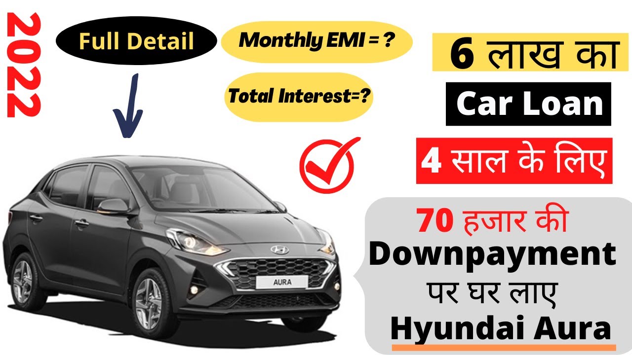 Hyundai Aura New Car 70k Downpayment Car Loan Monthly EMI