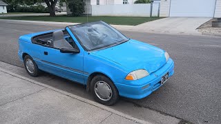 92' Geo Metro convertible: 3 cylinder, 5 speed!