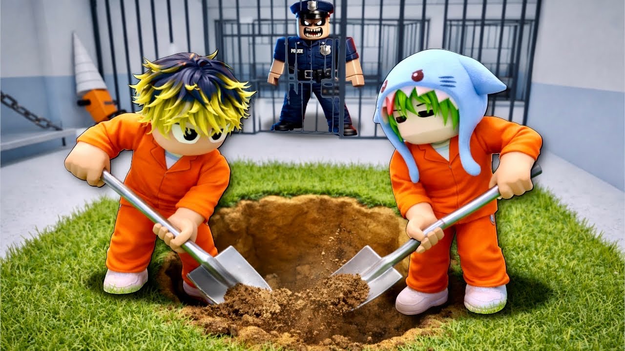 【バレずに逃げろ‼️】刑務所から穴を掘って脱獄するロブロックス【ROBLOX】じょこば