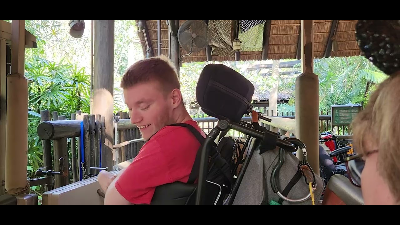 Sam riding the African Safari bus ride @Animal Kingdom in Disney World  @onthatnote