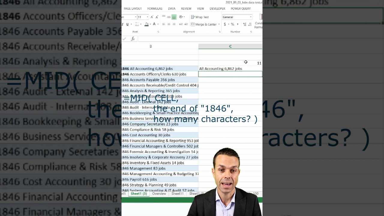 Excel Tips How To Extract Part Of A Cell Shorts