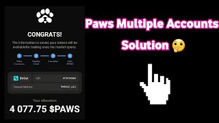 PAWS MULTIPLE ACCOUNTS WITHRAWAL?? HOW TO WITHDRAW $PAWS IN ONE ACCOUNT??