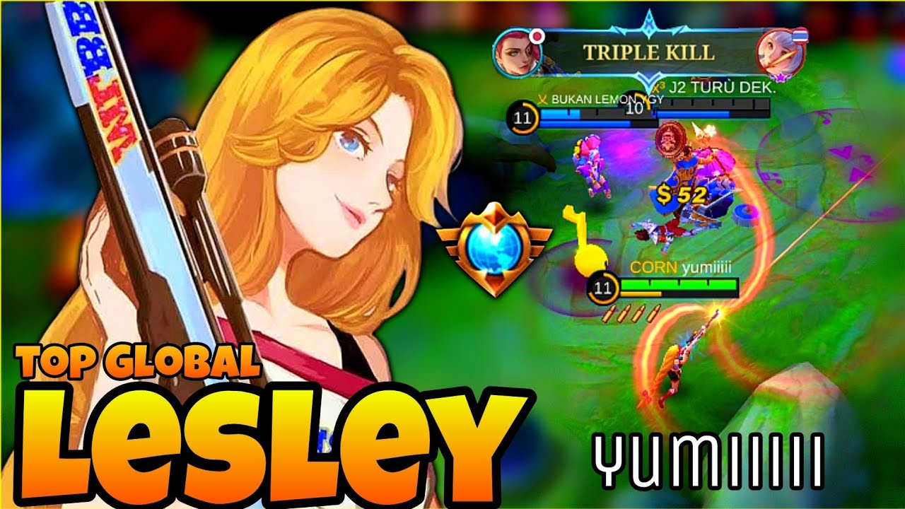 Best Build Lesley 2022 | Top Global Lesley Gameplay By yumiiiii | Mobile legends ~ mlbb