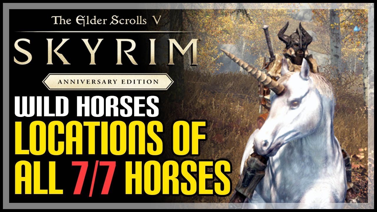 Find and Tame Horses Skyrim Anniversary Edition (All 7 Wild Horses Locations)