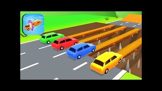 Double Flatbed Trailer Truck vs Speedbumps Train vs Cars Beamng.Drive / Flatbed Trailer