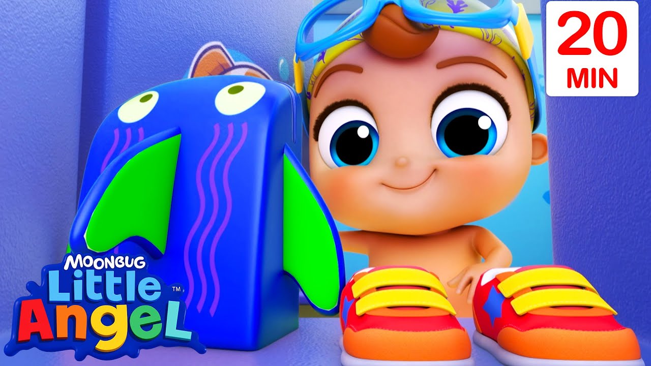 Baby John Learns How to Swim Fun Sing Along Songs by LittleAngel
