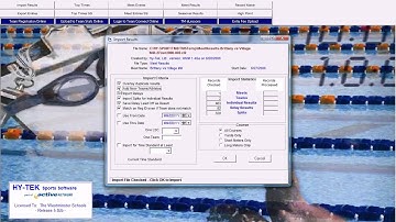 Importing Meet Results