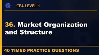 36. CFA L1 | Market Organization and Structure | Equity | 40 Practice Questions | 2026 Curriculum