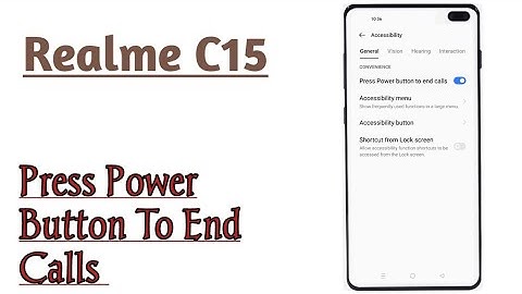 Realme C15 || Press Power Button To End Calls Setting Use