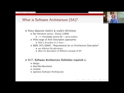 2021-11-08 NITheCS Colloquium: Fritz Solms, Some Thoughts on Software Architecture