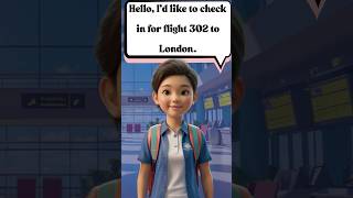 Airport Check-In 🛄✈️ | Easy English Conversation #shortsviral