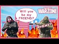 Making Friends with Enemy Players in Warzone