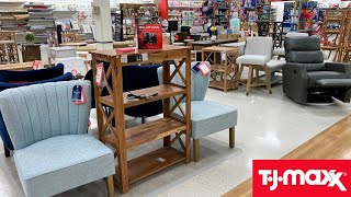 TJ MAXX FURNITURE CHAIRS COFFEE TABLES CONSOLES HOME DECOR SHOP WITH ME SHOPPING STORE WALK THROUGH