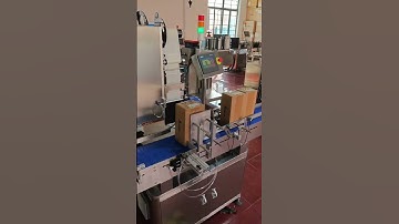 Small carton side surface automatic labeling machine #labeling #labelingequipment #factory
