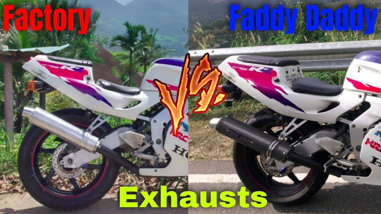 Honda CBR250RR (MC22) Exhaust Sound - Factory vs Faddy Daddy - YouTube