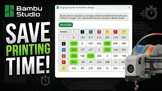 how to reduce filament change times in bambu sttudio