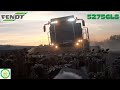 Harvest sunflower whit Fendt 5275CSL|Mietutura girasoli al tramonto con Fendt 5275CSL|Az Cancellieri