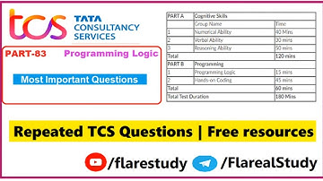 TCS Ignite NQT Programming Logic Part 83 NQT Preparation |TCS Smart Hiring  placement
