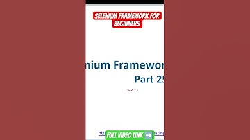 Complete Selenium framework for beginners | Selenium framework step by step