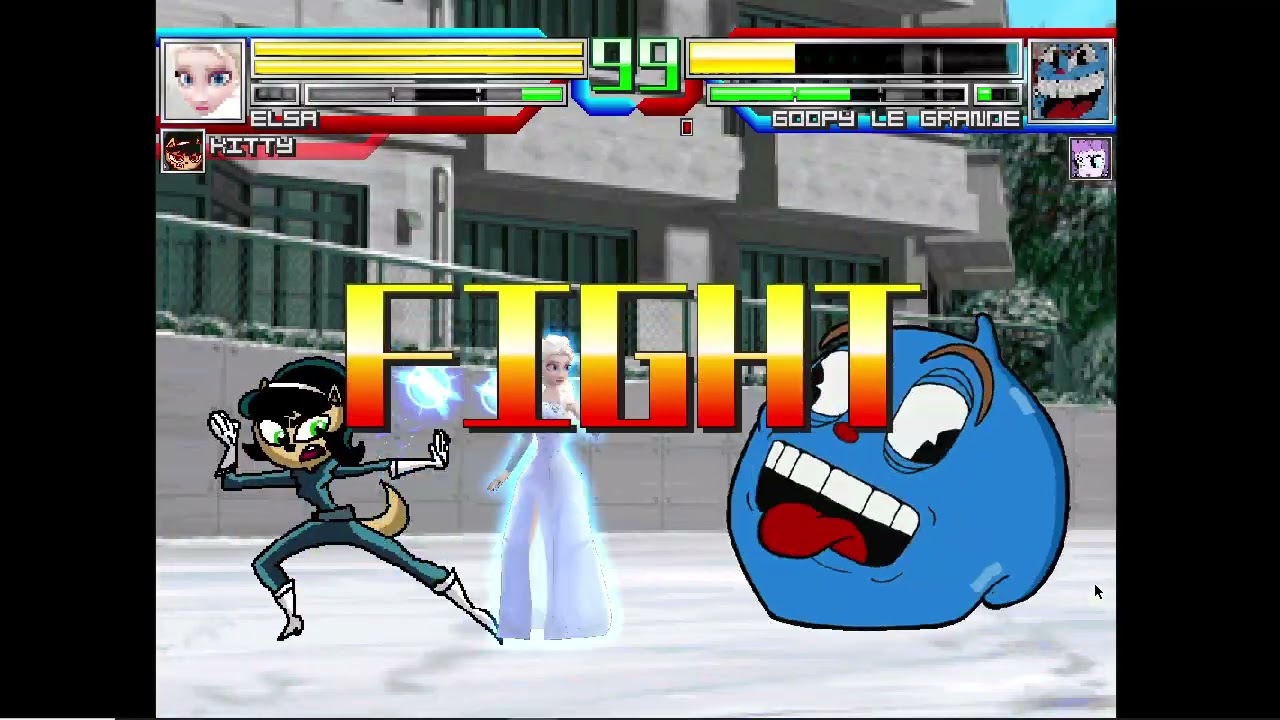 Mugen Battle #3175: Elsa TEA2 & Kitty Katswell vs Goopy Le Grande & Cala Maria