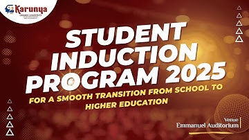 Student Induction Program | July 2025 | Karunya University | Coimbatore