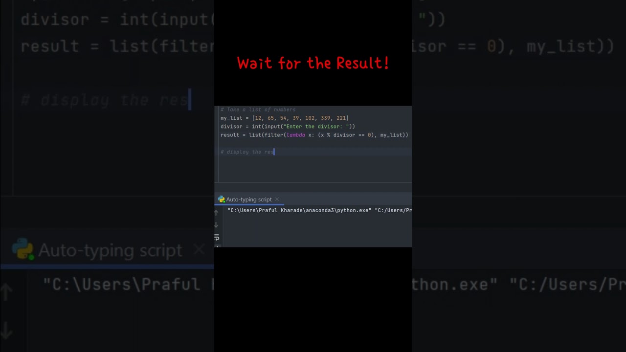 Check out this Python program to find numbers divisible by another number 🐍#shorts