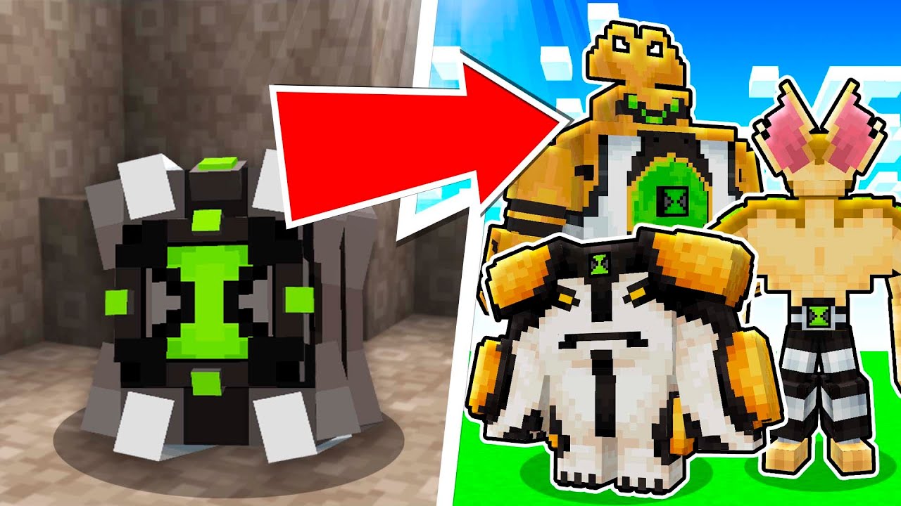 Criei um OMNITRIX SÓ com ALIENS SECRETOS no MINECRAFT!