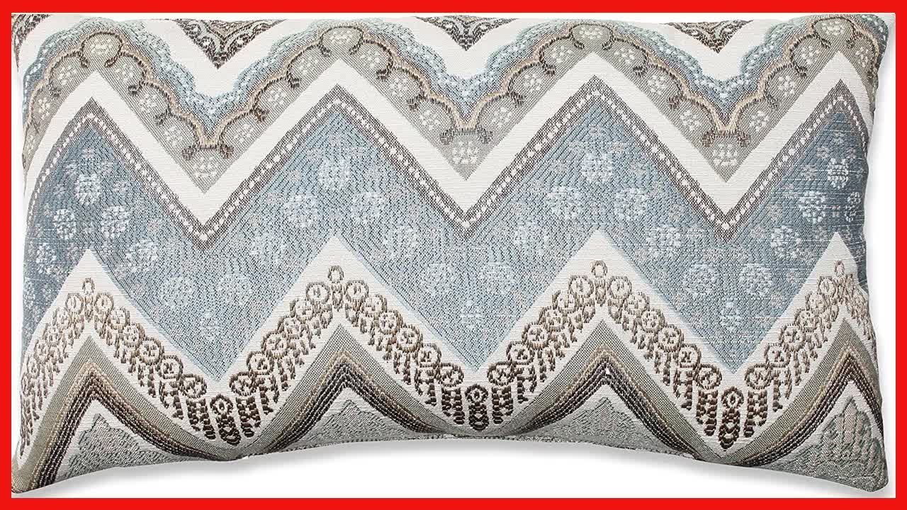 Pillow Perfect Indoor Cottage Mineral Lumbar Pillow, Rectangular Throw, Blue