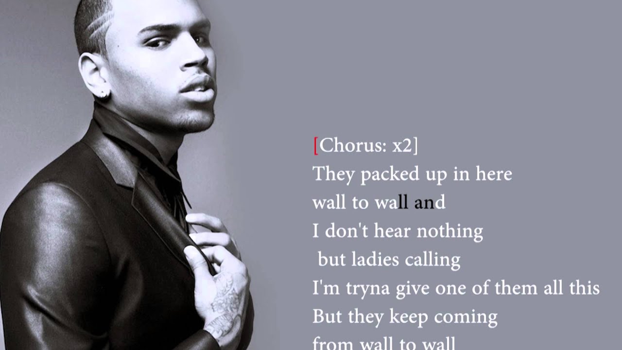 chris brown wall to wall lyrics and video