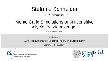 Stefanie Schneider - Monte Carlo Simulations of pH-sensitive polyelectrolyte microgels