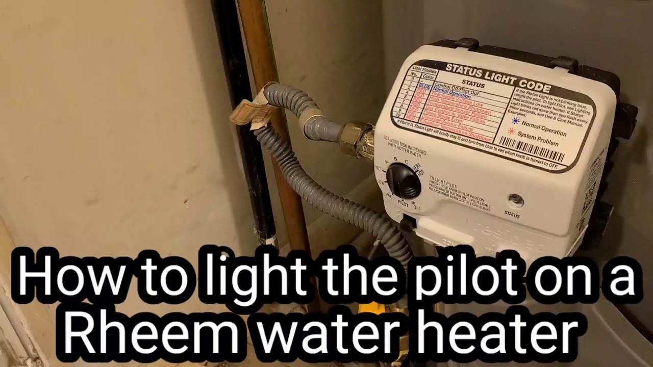 How To Light The Pilot On A Rheem Performance Water Heater