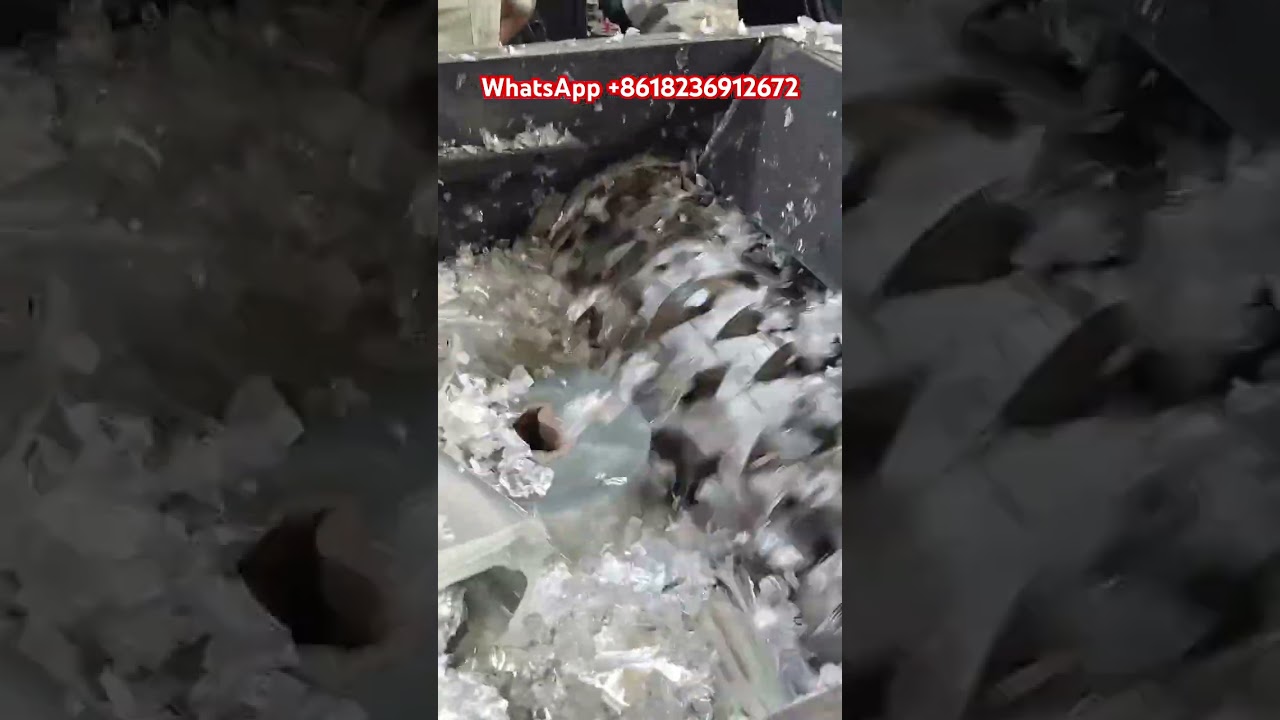 Single-shaft shredder test run site 