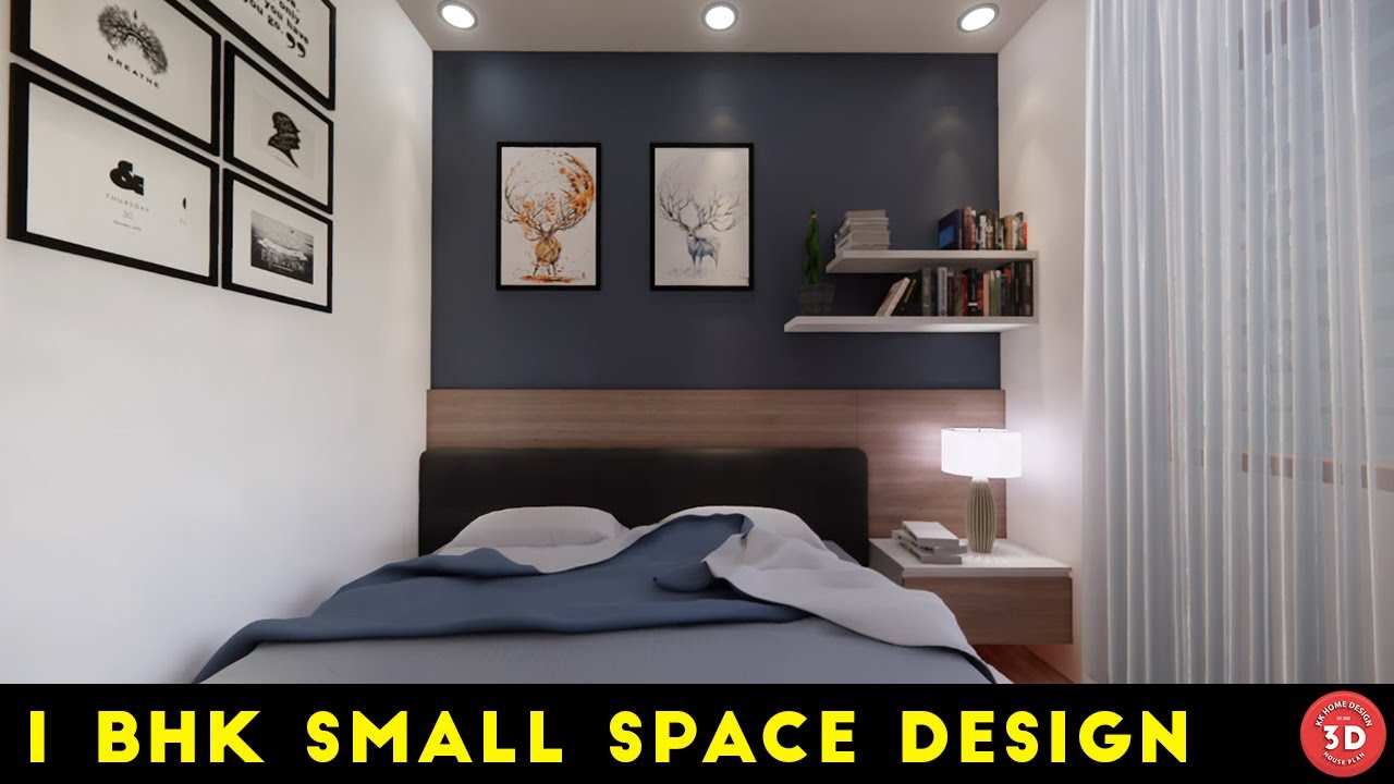 300 sqft Interior Design || 1 BHK Small Space House Design || KK ...