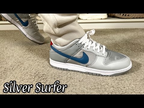 Nike Dunk Low Silver Surfer Review\u0026 On foot - YouTube