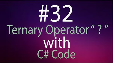 Ternary Operator "?" in C# Urdu  | C# Gamer |