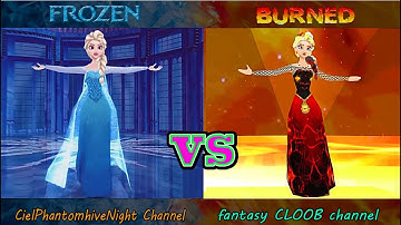 FROZEN vs BURNED - Let It Go (Battle Best Animation)