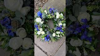 Creating A Striking Funeral Wreath In Blue And White